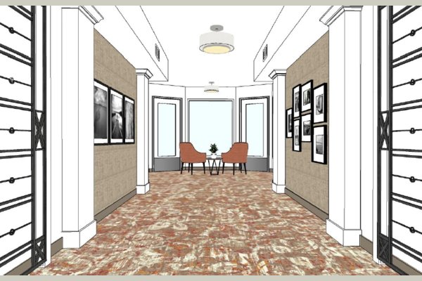 Artist's rendering of upcoming solarium remodel.
