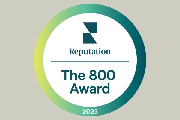 Reputation.com 800 Award for outstanding customer satisfaction