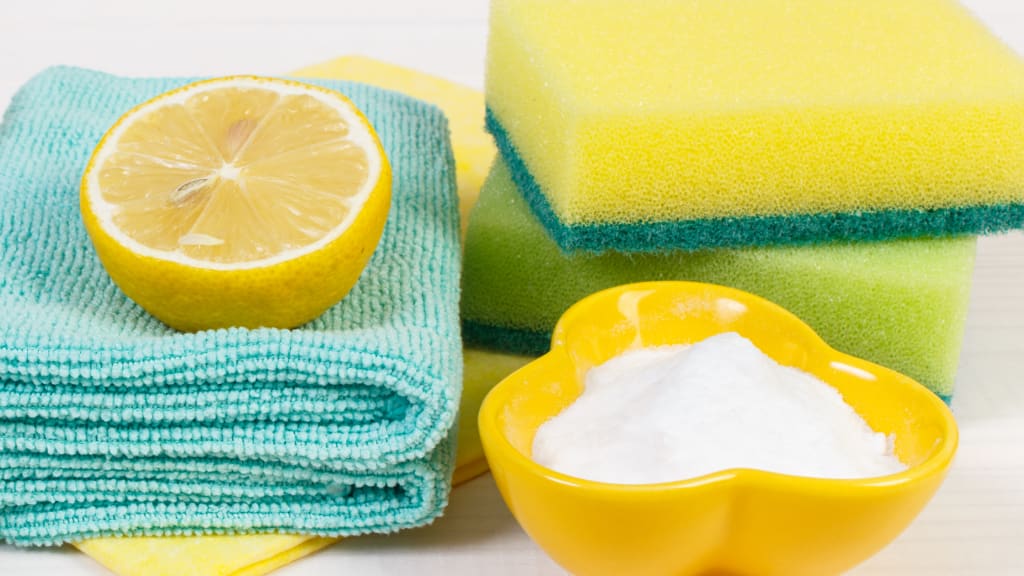 Baking soda and lemon juice are two ingredients in many non toxic cleaning solutions