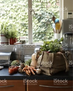 a stock photo of produce on a table