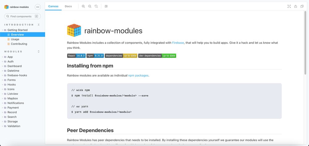 Rainbow-Modules