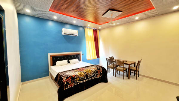 Rooms interior at villa with kitchen Bagru Jaipur — self cooking allowed