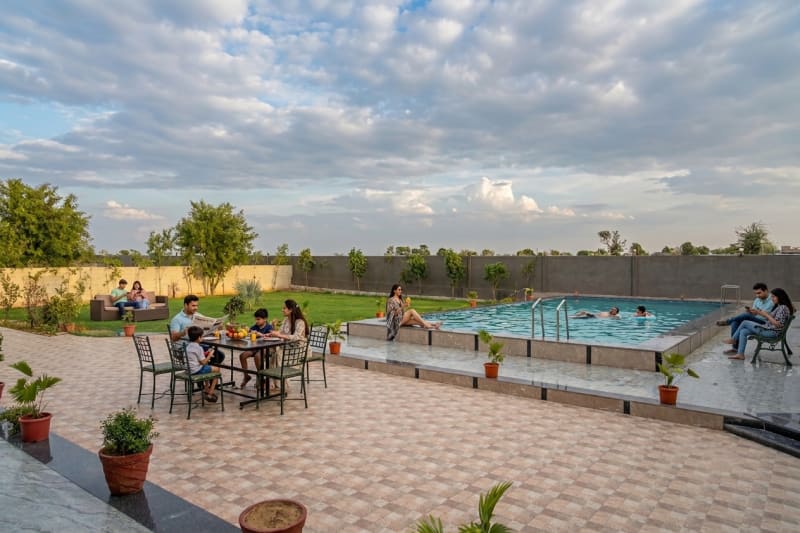 Weekend getaway villa near Jaipur Bagru countryside