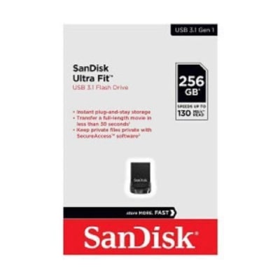 SanDisk Ultra Fit 256GB USB 3.2 Flash Drive