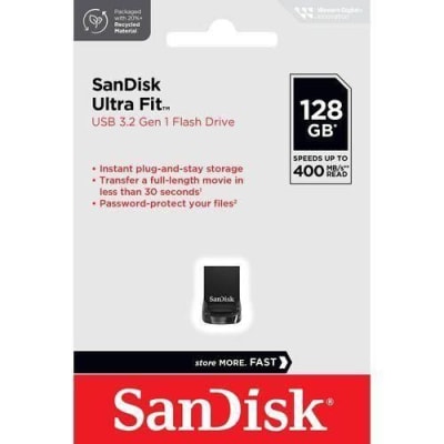 SanDisk Ultra Fit 128GB USB 3.2 Flash Drive