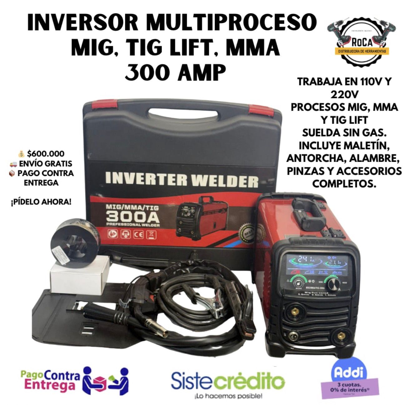INVERSOR MIG – TIG LIFT – MMA | 300 AMP - Imagen 1 | Herramientas RoCa