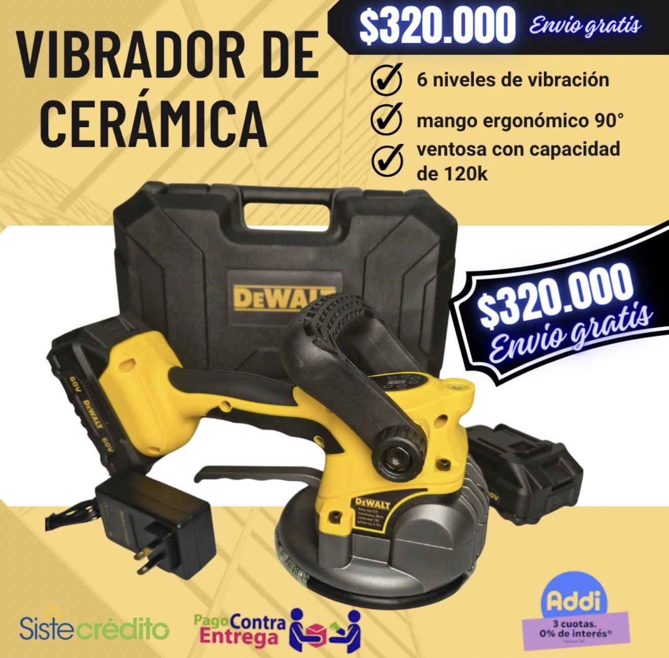  VIBRADOR DE CERÁMICA 60V - Imagen 1 | Herramientas RoCa
