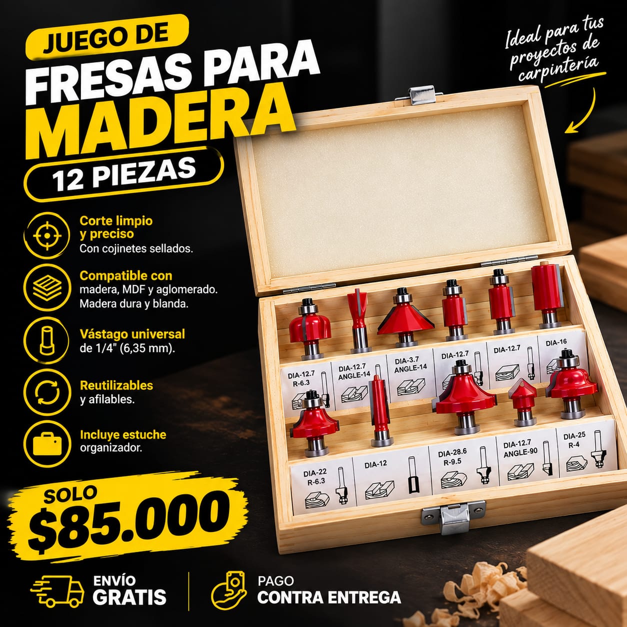 Fresas para rebordeadora y madera - Imagen 3 | Herramientas RoCa