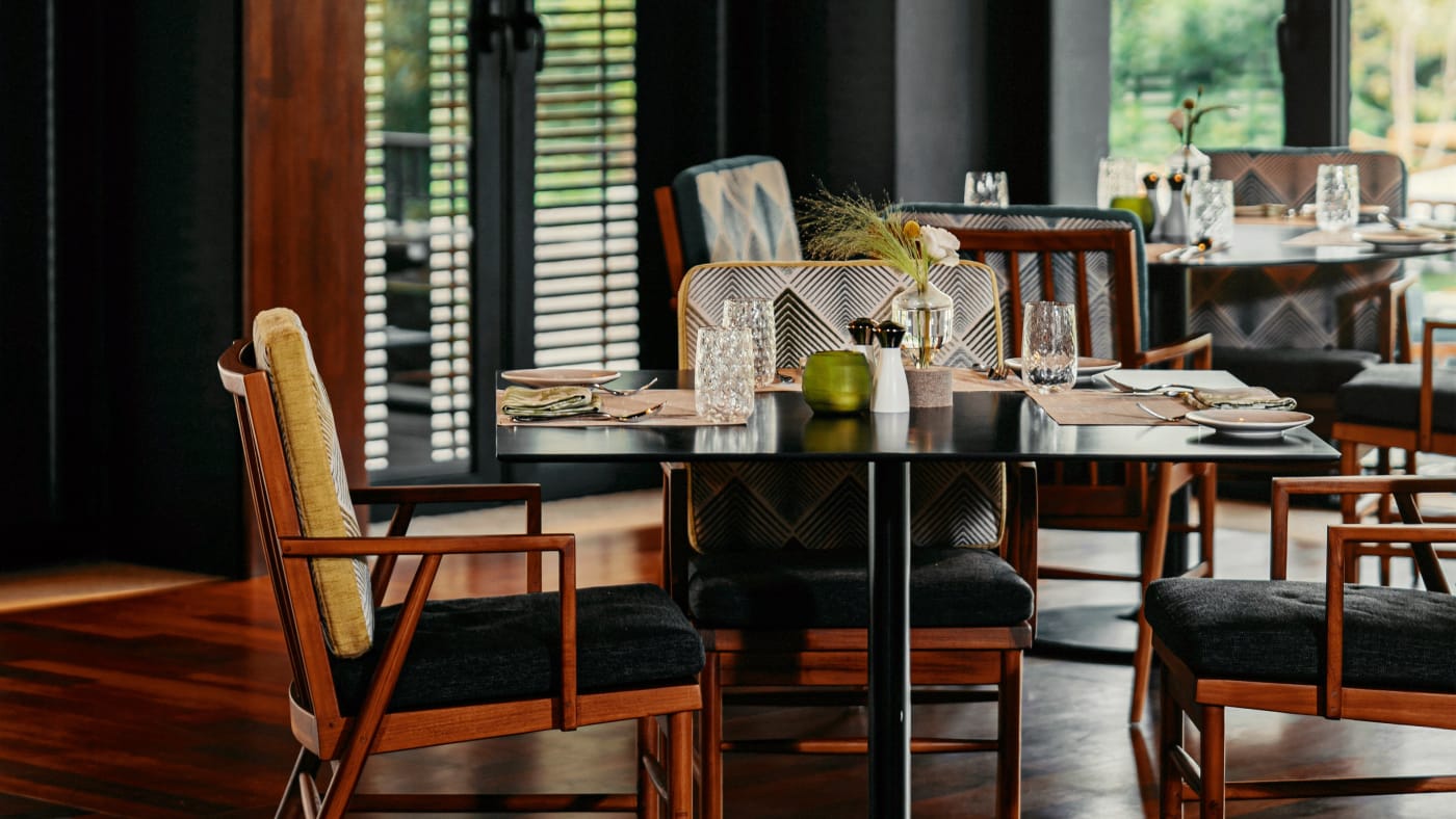 Dining room of the Ambara restaurant at the Mandarin Oriental, Desaru Coast