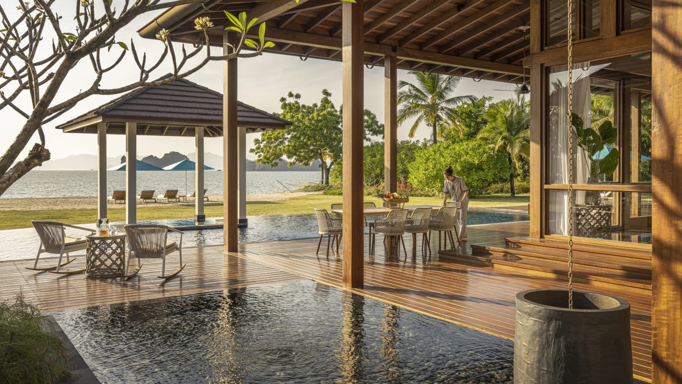 Beachfront villa at the Four Seasons Resort Langkawi, the only hotel in Malaysia with two MICHELIN Keys