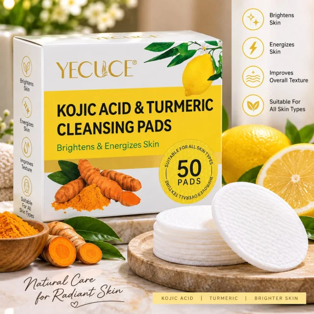 YECUCE Kojic Acid & Turmeric Cleansing Pads – 50 Pads