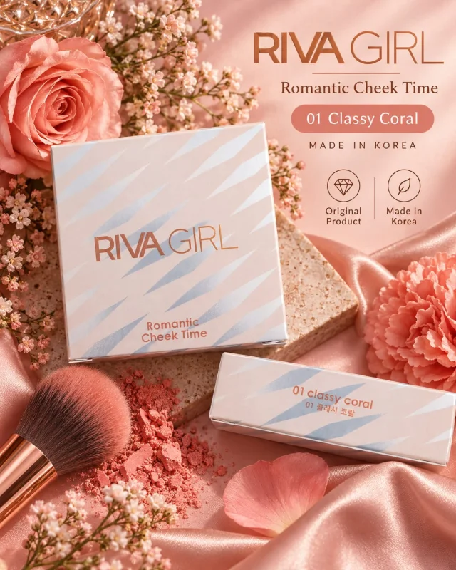 RIVA GIRL Romantic Cheek Time Blush – 01 Classy Coral