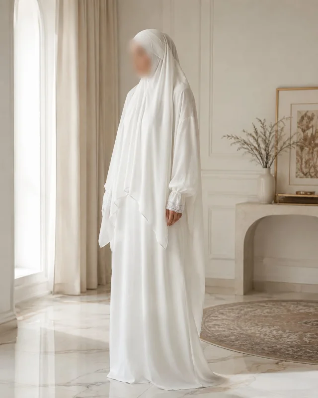 Elegant White Prayer Dress