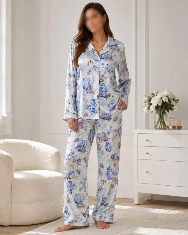 Elegant 2-Piece Printed Nightwear Set