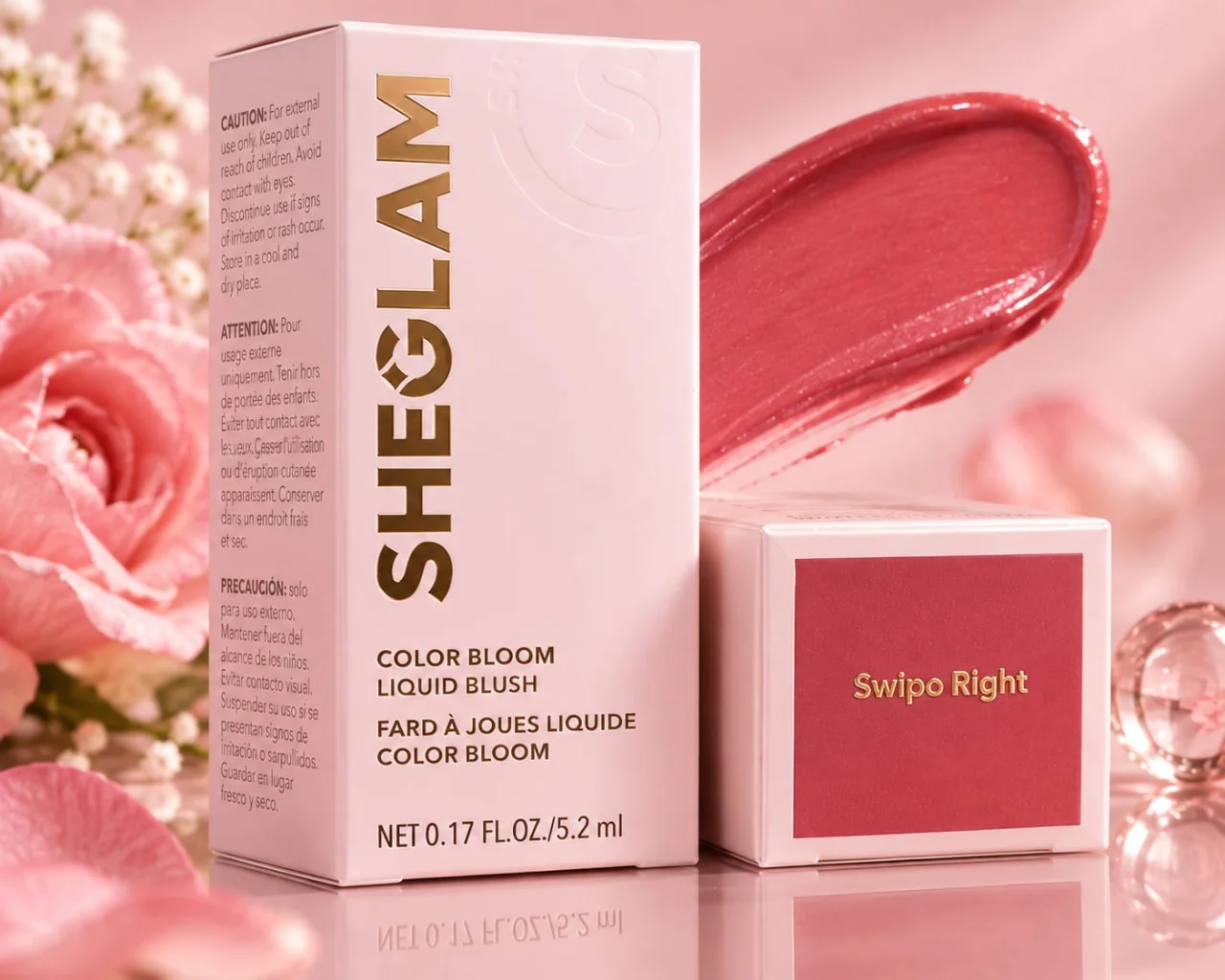 SHEGLAM Color Bloom Liquid Blush – Swipe Right