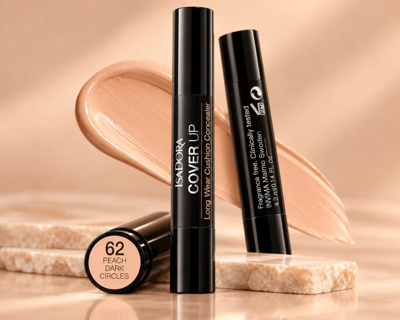 IsaDora Cover Up Long Wear Cushion Concealer – 62 Peach Dark Circles