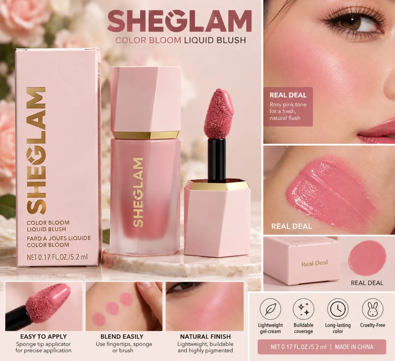 SHEGLAM Color Bloom Liquid Blush – Real Deal
