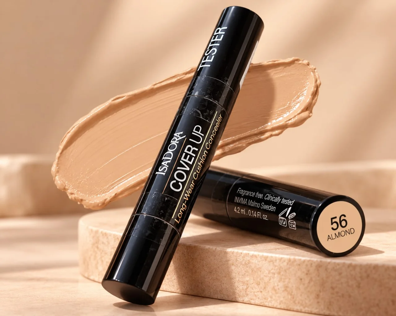 IsaDora Cover Up Long-Wear Cushion Concealer – 56 Almond