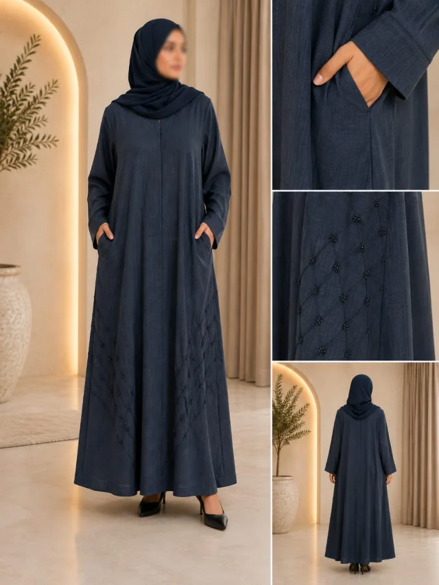 Elegant Embroidered Abaya