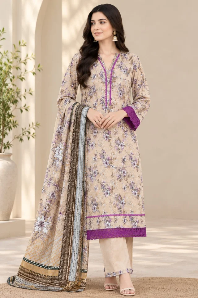 Floral Lawn Suit