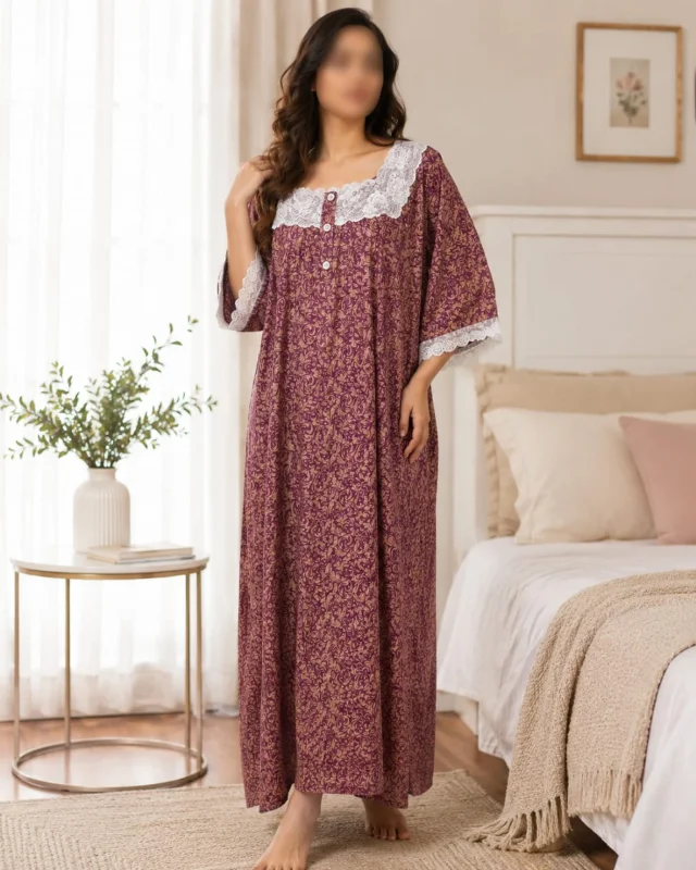 Elegant and comfortable Free Size Women’s Night Dress / Lounge Dress