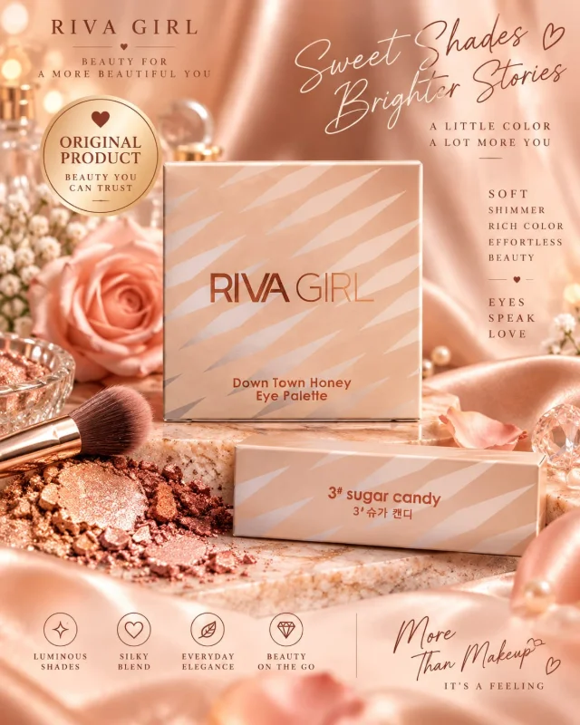 RIVA GIRL Downtown Honey Eye Palette – 3 Sugar Candy