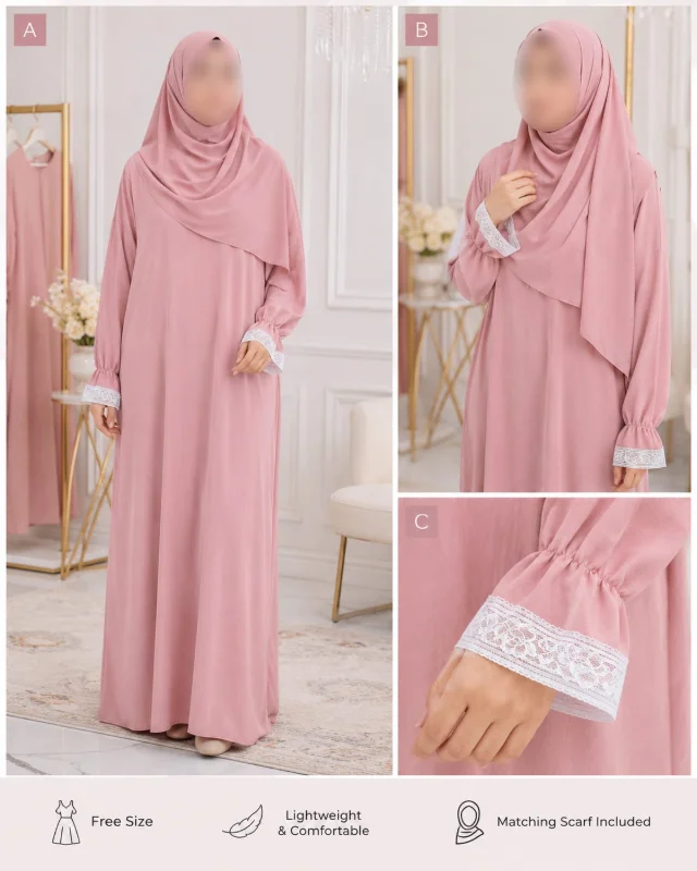 Elegant Pink Prayer Dress