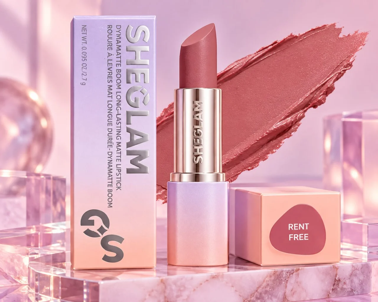 SHEGLAM Dynamatte Boom Long-Lasting Matte Lipstick – Rent Free