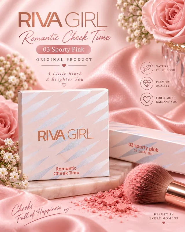 RIVA GIRL Romantic Cheek Time Blush – 03 Sporty Pink