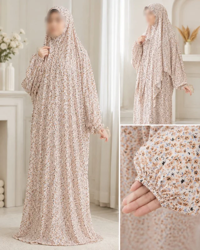 Elegant Floral Prayer Dress