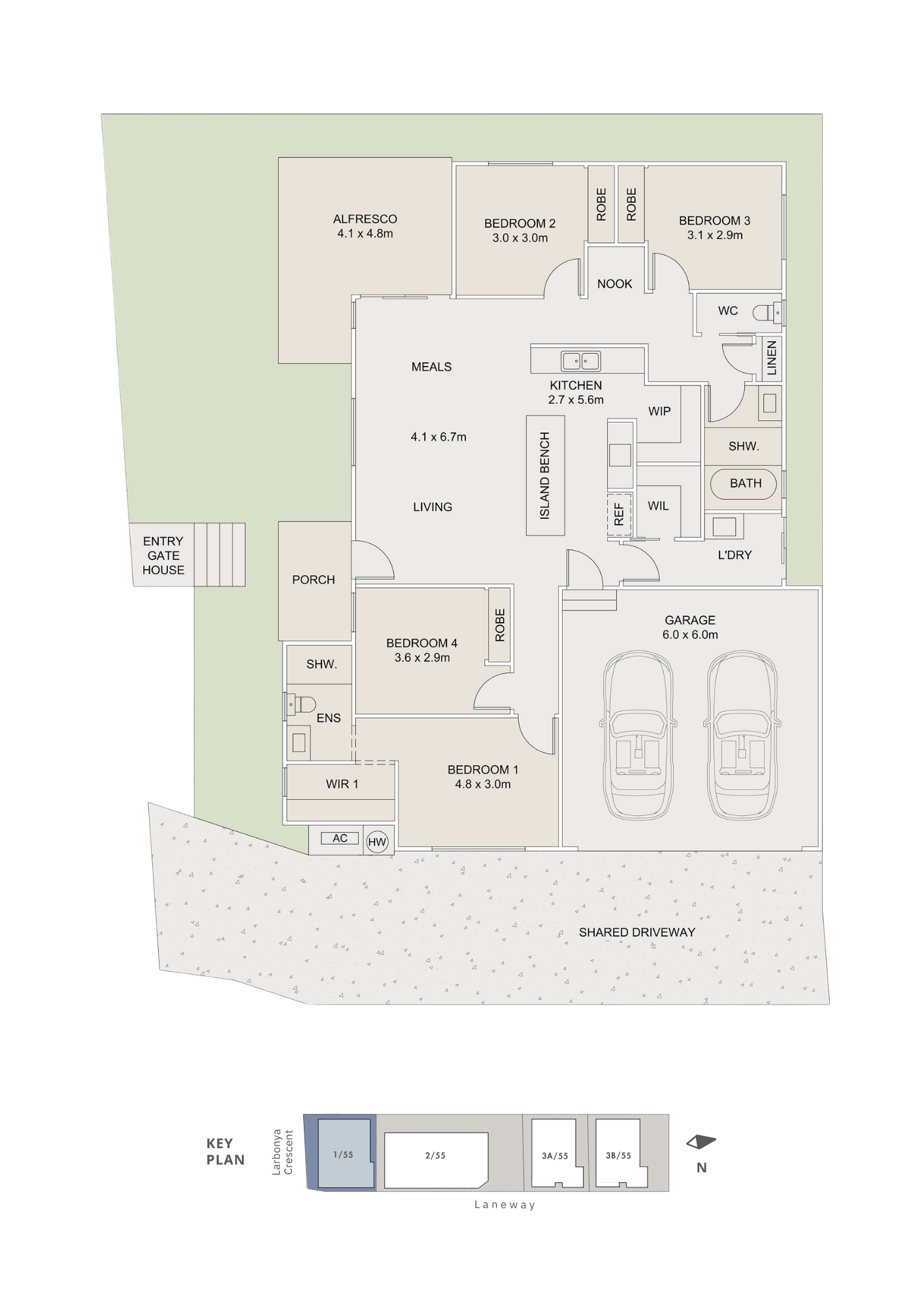 Floor plan for Residence One