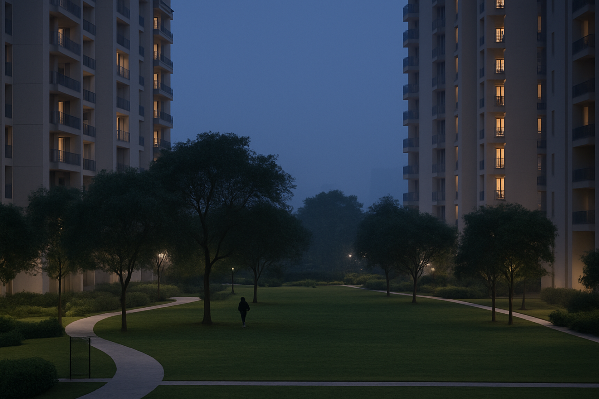 Which low-density luxury projects in Noida offer real space?