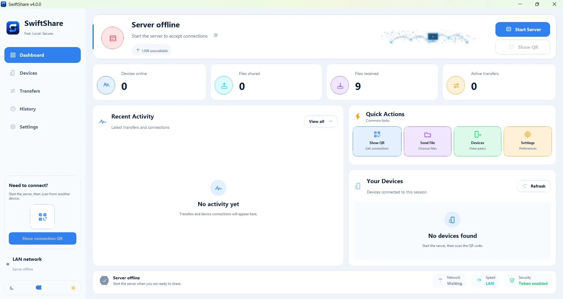 Project preview for SwiftShare