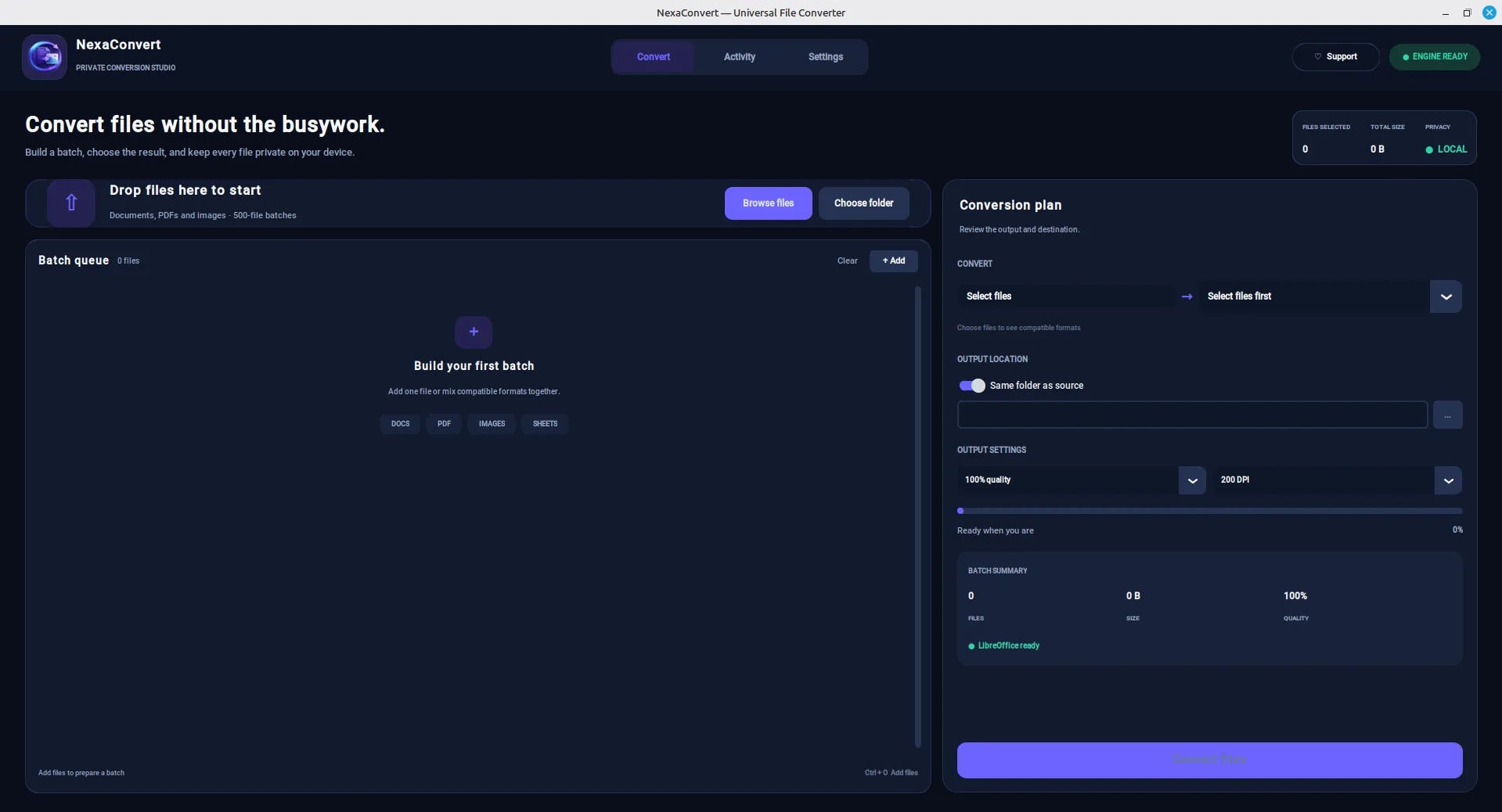 Project preview for NexaConvert