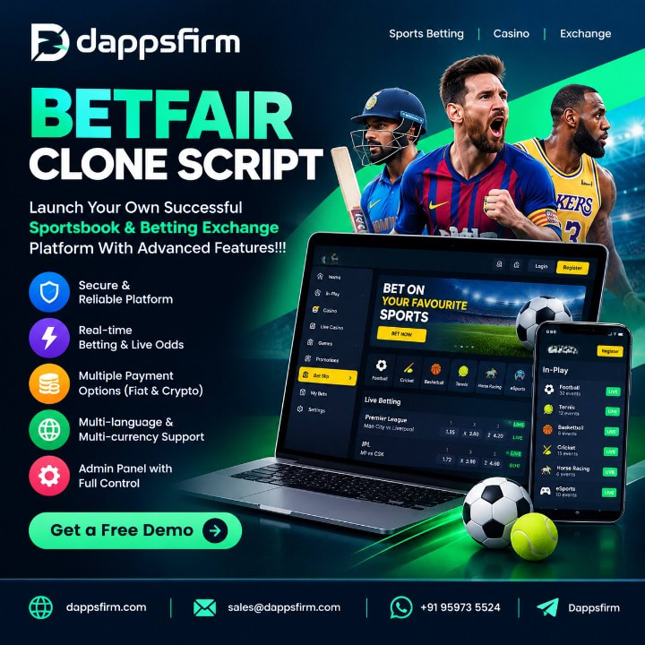 Betfair Clone Script Featuring Live Sports Data, Dynamic Odds & Secure Payments