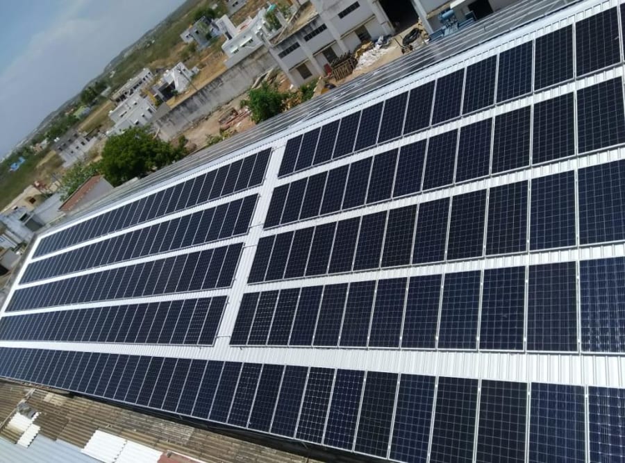 Rooftop grid-tied solar array