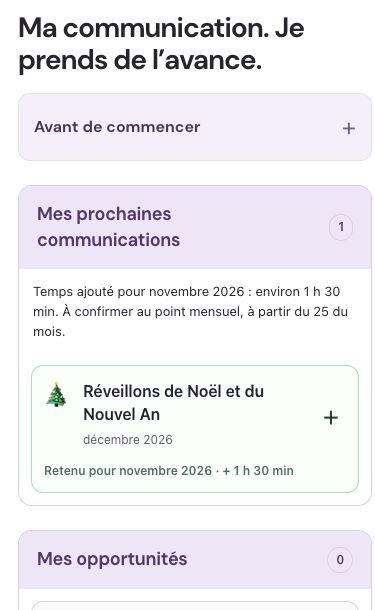 Les occasions de communication dans Synthia