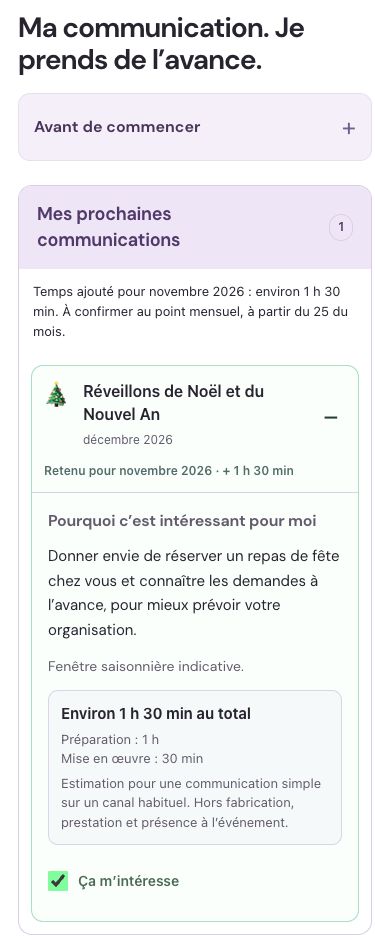 Le détail d’une occasion de communication