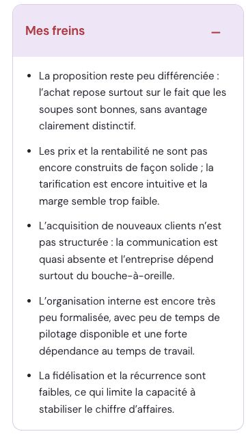 Les freins identifiés dans le bilan gratuit Synthia