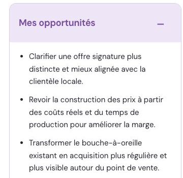 Des opportunités proposées dans le bilan gratuit Synthia