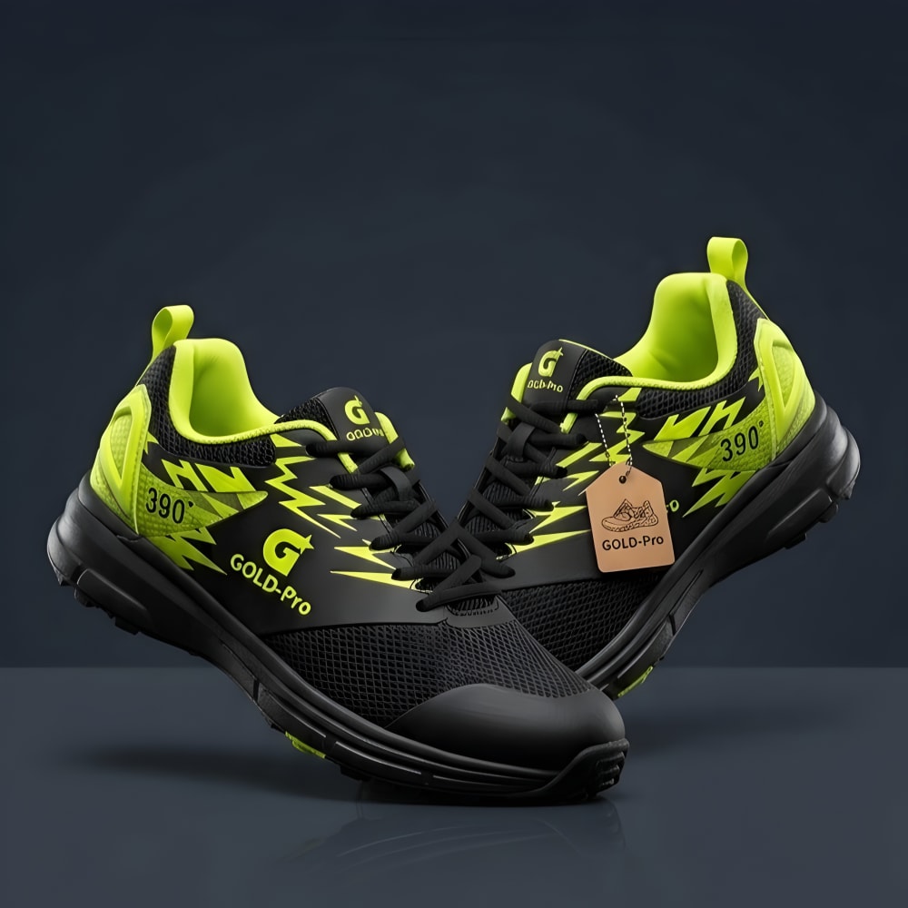 GOLD-Pro 390° Cricket Performance Shoes – Black & Neon Yellow Edition - image 1 of 2