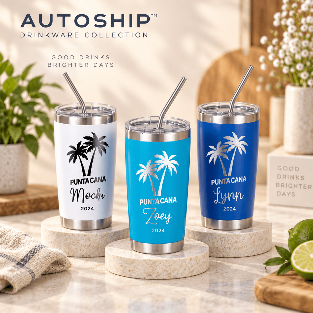 20oz Curved Stainless Steel Tumbler - Full Print