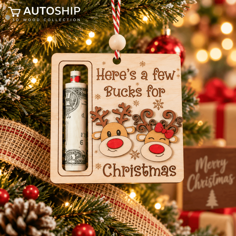 Custom Christmas tree wallet and ornaments (C1055)