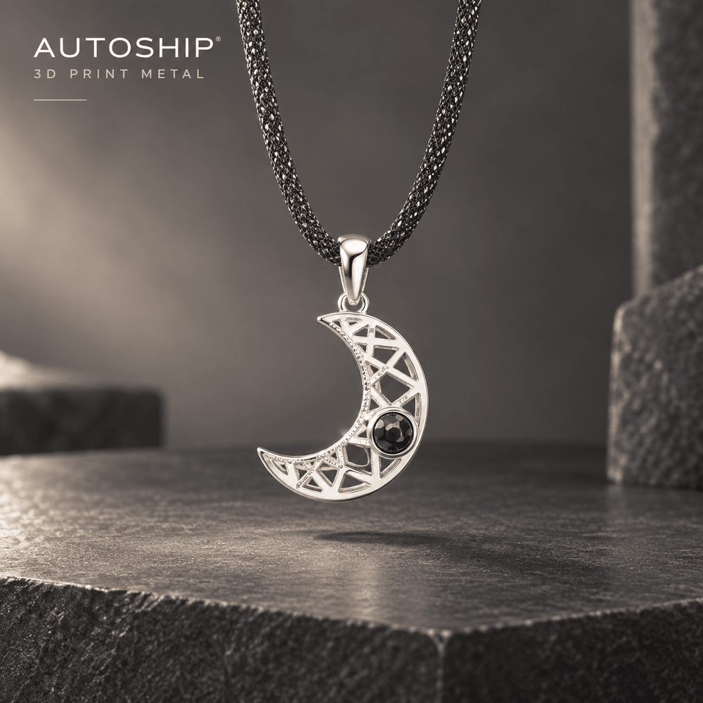 Moon projection necklace