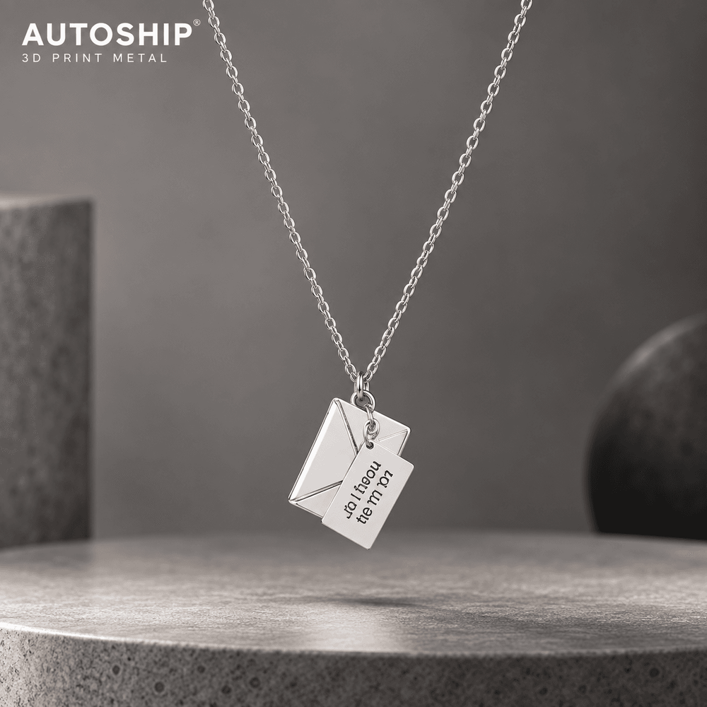 Customized envelope necklace