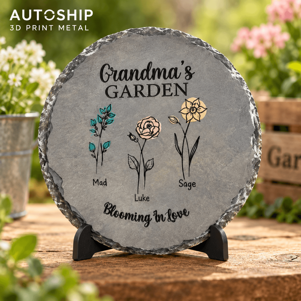 Custom Pet Memorial Stone (Round with Stand)