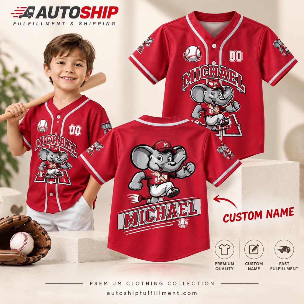 Children's button-down baseball short sleeves