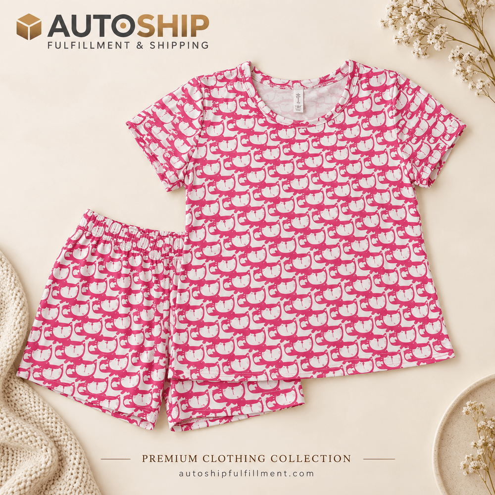 Short-sleeved pajamas (no pockets)