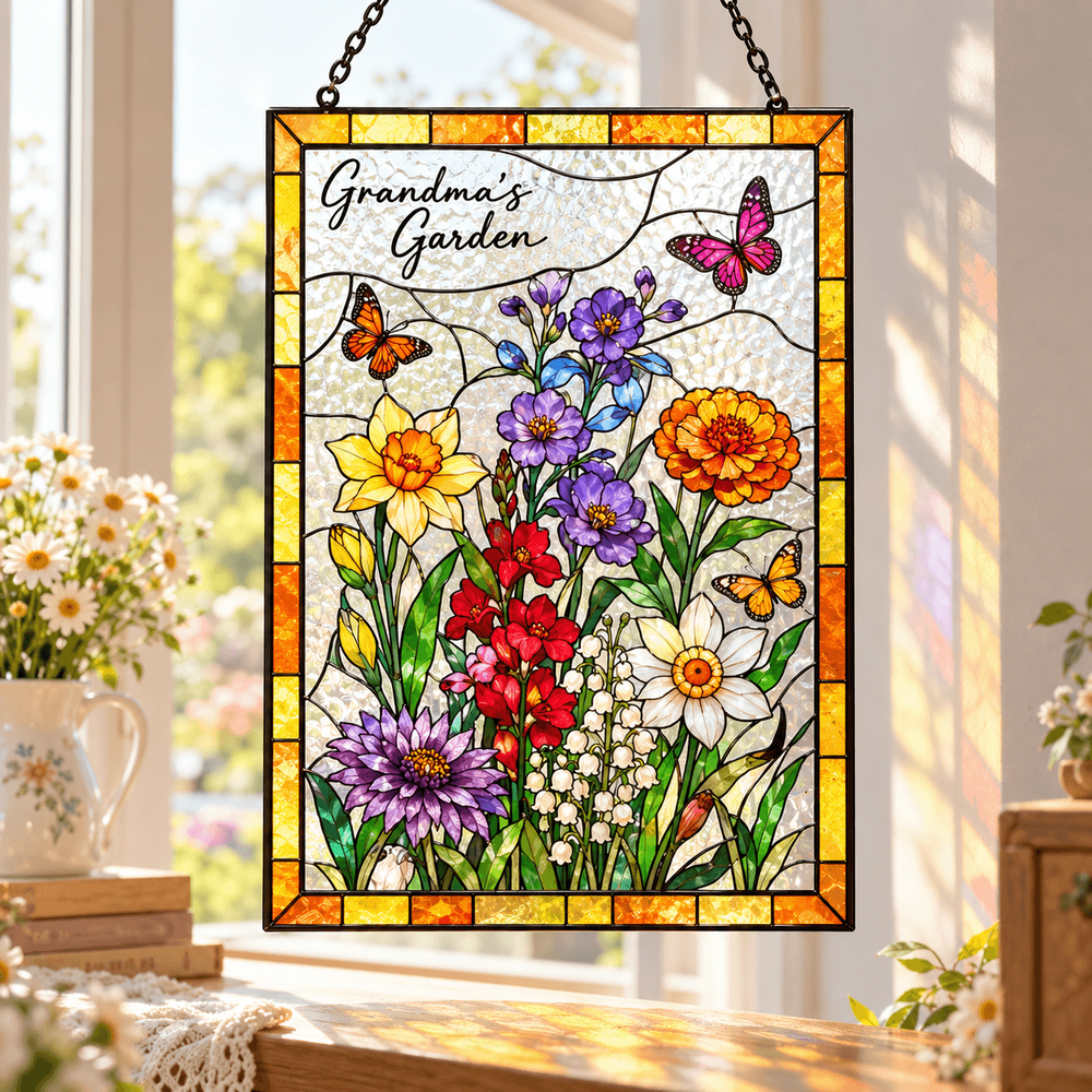 Stained glass pendant - double-sided printing