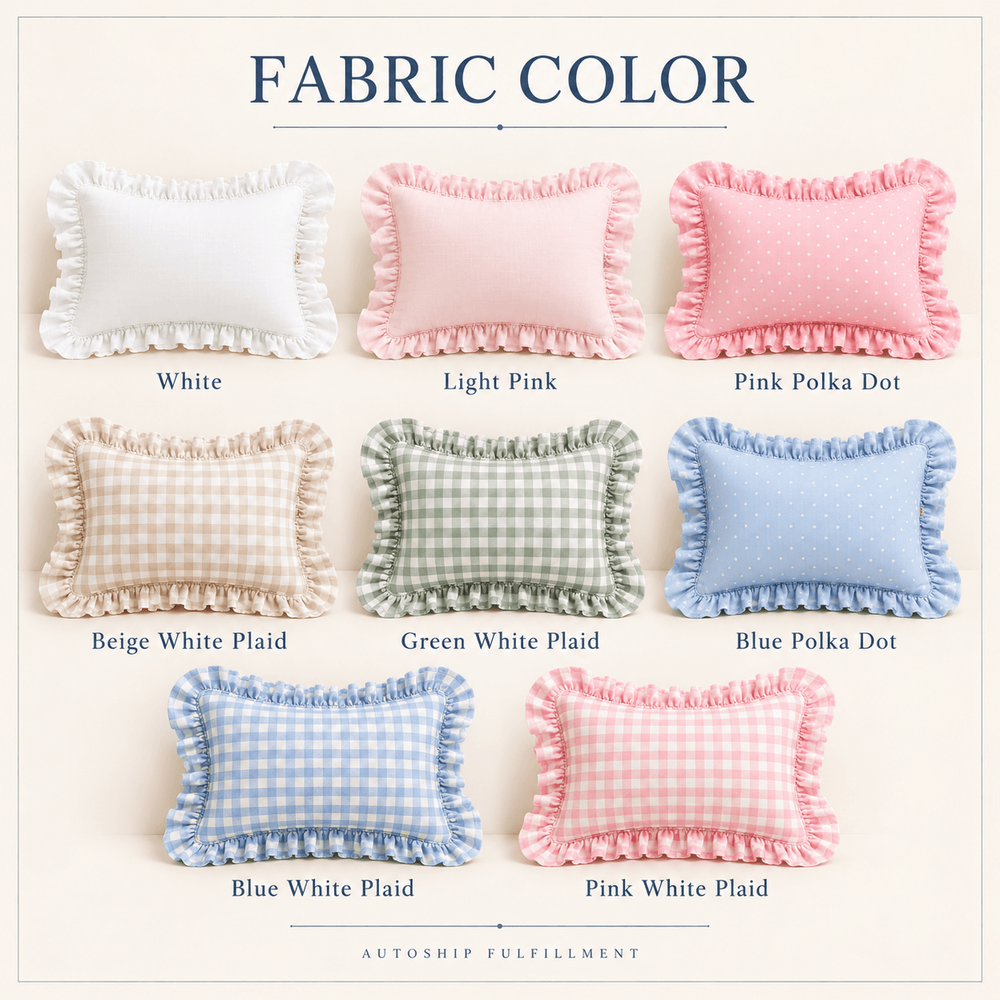 Tufted Ruffle Pillow Plain